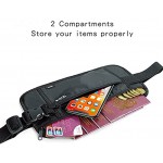 Brand Eono Water Resistant Money Belt for Travelling RFID Hidden Security Money Pouch for Cash Cards Keys & Passport with Adjustable Elastic Strap