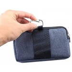 Cell Phone Belt Clip Pouch Blue Cell Phone Belt Pouch Horizontal 6.3 inch Small Men Cell Phone Waist Packs Purse Wallet Tablet Bag Travel Camping Hiking Sport Phone Case with Belt Loop Carabiner