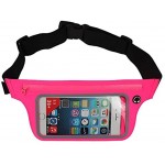 KING OF FLASH Sweatproof [Hot Pink] Sports Running Jogging Marathon Fanny Pack Bum Waist Bag Phone Carrier Belt with Transparent Touch Screen Window for Mobile Smartphones Upto 5.5