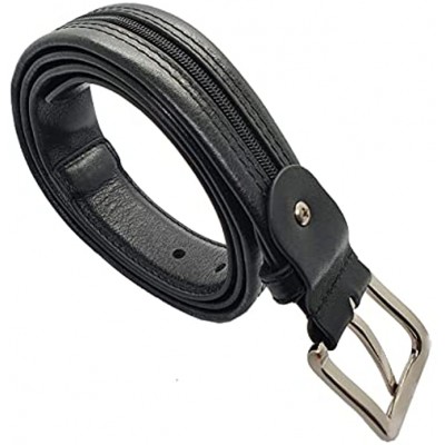 Leather Moneybelt Safekeepers Belt with Secret Zipper