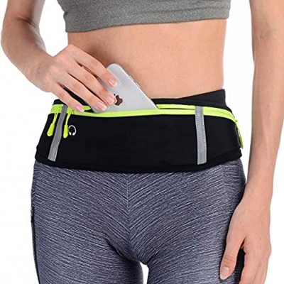 LocoJoy Best Comfortable More Soft Adjustable Running Belt with Reflective Strip That Fit All Phone and All Waist Sizes for Running Workouts Outdoor Training Money Belt & More