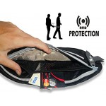 RFID Travel Money Belt Fanny Pack. Safe Traveller Hidden Passport Waist Pouch