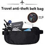 Ruluti 1pc Travel Shielding Money Belt Passport Credit Card Waist Bag Shielding Wallet Outdoor Travel Accessories