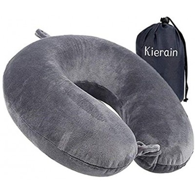 Travel Pillow Memory Foam Neck Pillow Support Pillow,Luxury Compact & Lightweight Quick Pack for Camping,Sleeping Rest Cushion Gray