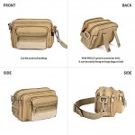 UBORSE Tactical Waist Bag Military Molle Bumbag Water-Resistant Multifunctional Hip Belt Bag for Outdoor Running Travel Hiking Cycling Camping Climbing