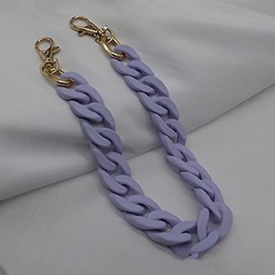ZNBJJWCP 38cm New Frosted Resin Chain Bag Handle Candy Color Woman Handbag Chain Strap Clutch Shoulder Purse Chain Bag Parts Accessories Color : H
