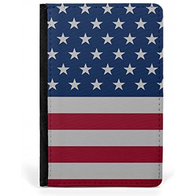 American America USA Flag Leather Passport Holder for Men & Women British Half Printed Passport Cover Case Passport Wallet