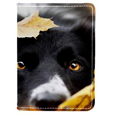 Black Dog Leather Passport Holder Cover Case Travel Wallet Organize Passport and Credit Cards 4.5x6.5 inch