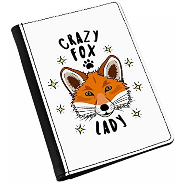 Crazy Fox Lady Stars Passport Holder Cover