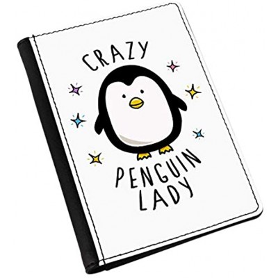 Crazy Penguin Lady Passport Holder Cover