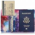 EpicGadget Passport Holder Cover Case Travelling Passport Cards Carrier Wallet Case Twilight Galaxy