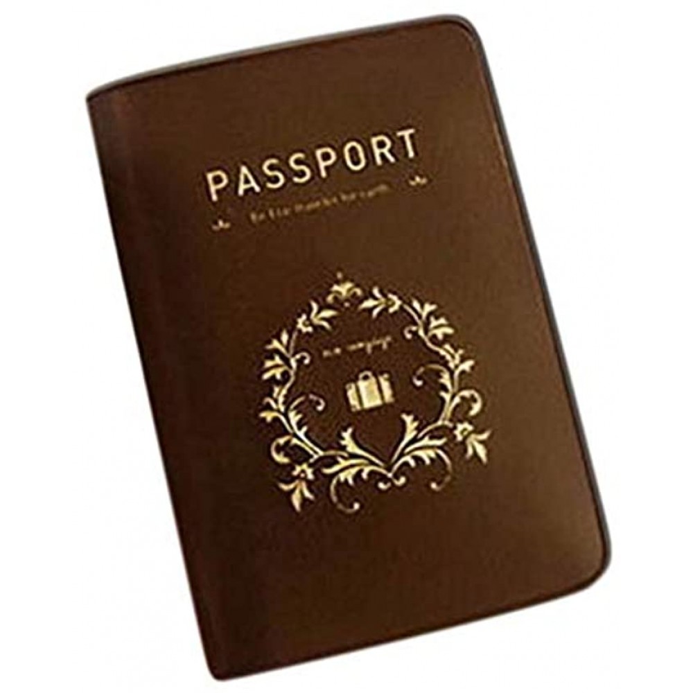 Fashion PVC Passport ID Credit Card Cover Travel Durable Protective Holder Case Brown High Quality