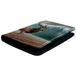 Forest Elk Leather Passport Holder Cover Case Travel Wallet Organize Passport and Credit Cards 4.5x6.5 inch