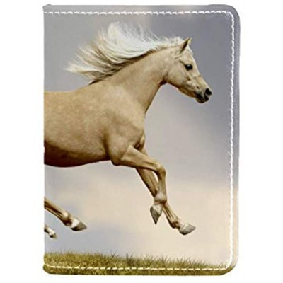 Horse Mother and Son Passport Holder Passport Set Card Package Travel Leather Waterproof Multi-Function Storage Card Package ID Protection Cover 4.5x6.5 in