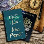 i-Tronixs® Personalised Name Printed PU Leather Passport Wallet Cover Holder Protector 0006