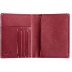Inspiring Adventures Genuine Leather Passport and Credit Card Holder | RFID Blocking Bifold Wallet | Slim and Minimalist Design | Includes Unique Gift Box | for Men and Women Red