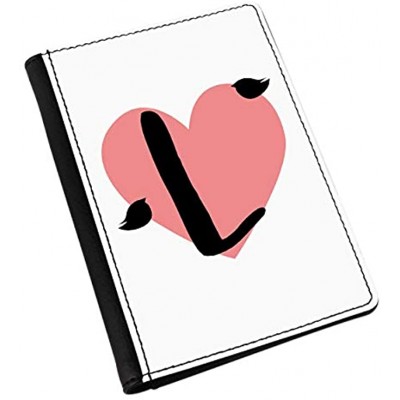 Letter L Heart Alphabet Passport Holder Cover