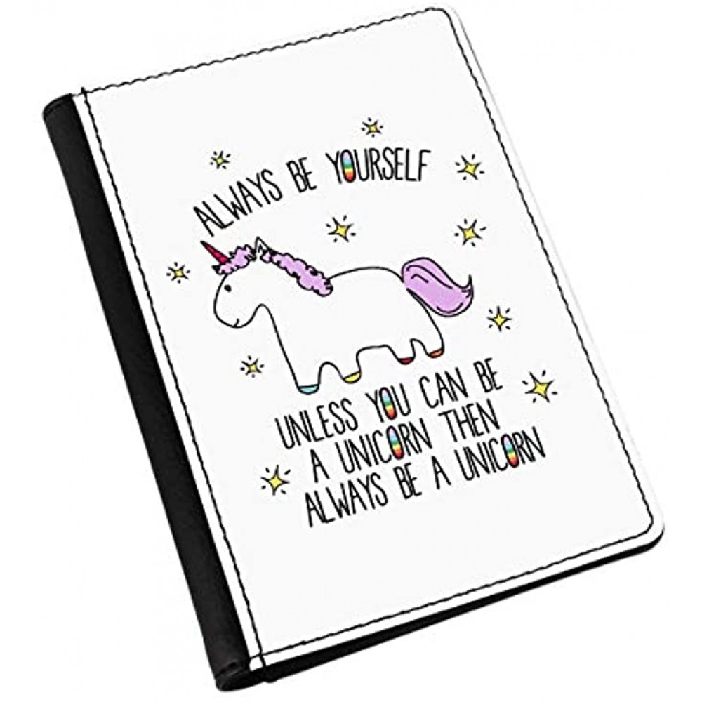 Lila Unicorn Always Be Yourself Passport Holder Cover