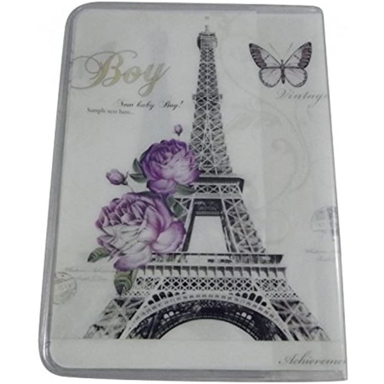 New Eiffel Tower Statue Travel Passport Card Holder Pouch Cover Artistic Print Passport Holder Cover for Men and for Women Thin Slim Holder