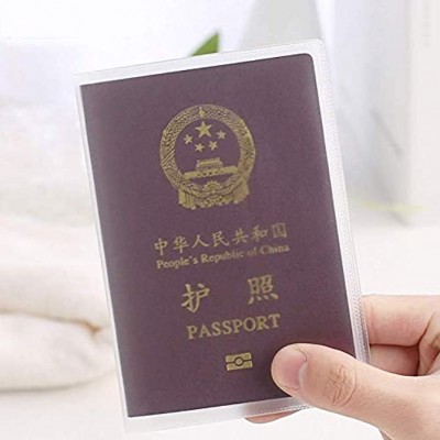 Ogquaton Transparent Travel Passport Case ID Passport Bag Waterproof Ticket Passport Holder Scrub Passport Cover Portable and Useful