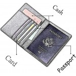PALMFOX Leather Travel Wallet Passport Holder Cover RFID Blocking，Leather Card Case Travel Document Organizer Case-Including 7 Colors.