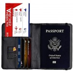 Passport Card Holder Cover Case with Card Slot Travel Documents Organizer Protector with Blocking for Women and Men