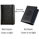 Passport Holder Cover Wallet RFID Blocking Leather Card Case Travel Document Organizer Black