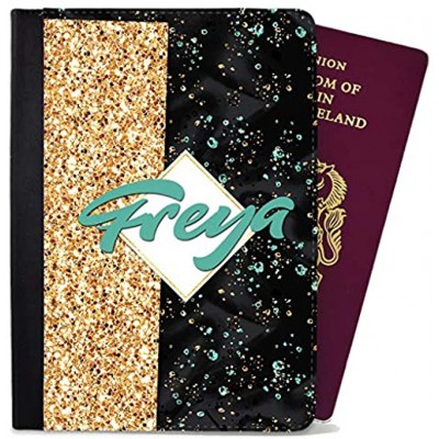 Personalised Passport Cover Holder Children Design Glitter Any Name Text Holiday Accessory Gift 105