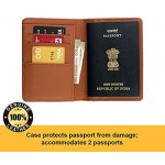 tag8 RFID Genuine Leather Passport Finder Case Pack of 1 Tan