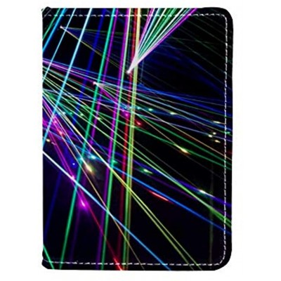 TIZORAX Assorted Color Laser Lights Leather Passport Holder Cover Travel Wallet Cover
