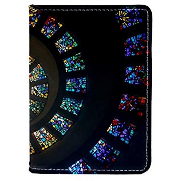 TIZORAX Assorted-Colored Spiral Stairs Leather Passport Holder Cover Travel Wallet Cover