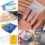 UNOLIGA 12 Clear Plastic Credit Card Holder Bank Card Protector Sleeves 4 Transparent Passport Cover 4 International Vaccination Certificate Protective Cover for Men Women Children 20