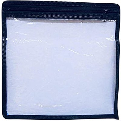 Clear PVC Storage Bag with Zip for Holiday Travel Airport Security Toiletry Bag 20x20 cm