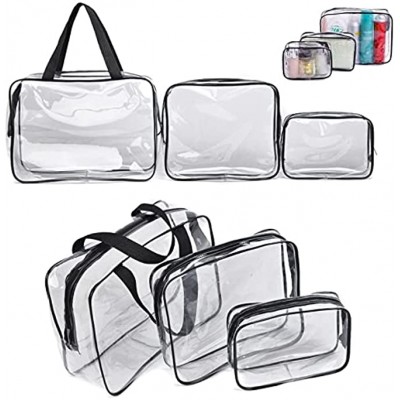 Clear Toiletries Bag 3 in 1 Waterproof Toiletry Travel Bag Clear PVC Travel Bag Wash Bag Makeup Bag Travel Business Bathroom for Men Women and Kids