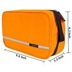 Hanging Toiletry Bag Waterproof Jiemei Travel Wash Bag for Men & Women with 4 Compartments Foldable Compact Size Super Durable Fabric M Orange