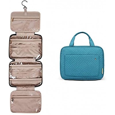 Hanging Travel Toiletries Case Makeup Bag Women Wash Bag Cosmetics Bag Waterproof Bag Aqua Blue