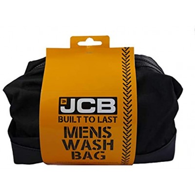 JCB Large Black Washbag Toiletry Bag for Men
