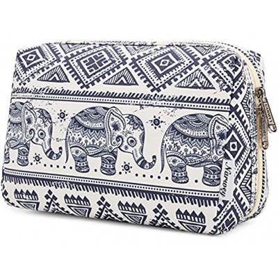 Large Makeup Bag Zipper Pouch Travel Cosmetic Organizer for Women and Girls Elephant Large