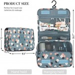 Makeup Travel Wash Bag Discoball Hanging Folding Waterproof Cosmetic Toiletries Storage Case Bathroom Dressing Table Luggage Organizer for Women Girl Style2 Blue Flower