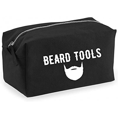 Mens Beard Tools Wash Bag Beard Birthday Gift for Him Male Grooming Toiletry Accessory Case Black One Size
