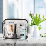 QKURT 2pcs Pack Transparent Waterproof Toiletry Bag Travel Luggage Pouch Portable PVC Clear Cosmetic Makeup Bag Pouch for Bathroom Excursion| Practical Transparent Makeup Bags