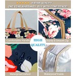 Toiletry Bag for Women Portable Cosmetic Bag Large toiletries Organizer Storage Bag Navy Rose Toiletry Kit Leakproof Travel Make Up Bag for Girls Floral Cosmetic Case Navy Rose