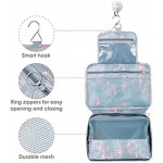Travel Hanging Toiletry Wash Bag Makeup Cosmetic Organizer for Women Girls Kids Waterproof A-Flamingo