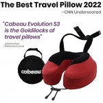 Cabeau Evolution S3 Travel Pillow – Straps to Airplane Seat – Ensures Your Head Won’t Fall Forward – Relax with Plush Memory Foam – Quick-Dry Fabric Keeps You Cool and Dry Jet Black…