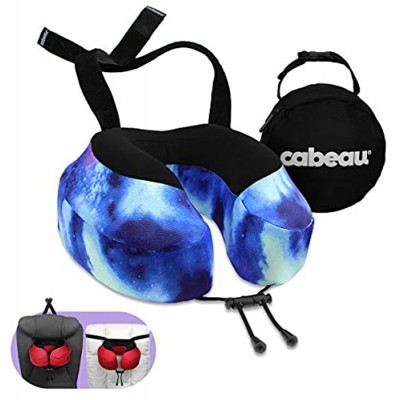 Cabeau Evolution S3 Travel Pillow – Straps to Airplane Seat – Ensures Your Head Won’t Fall Forward – Relax with Plush Memory Foam – Quick-Dry Fabric Keeps You Cool and Dry Galaxy…