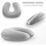 Inflatable Airplane Pillow Neck Travel Pillows Compact Portable Head and Neck Support Pillows in Flight Small U Shape Headrest Cushion