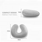 Inflatable Airplane Pillow Neck Travel Pillows Compact Portable Head and Neck Support Pillows in Flight Small U Shape Headrest Cushion