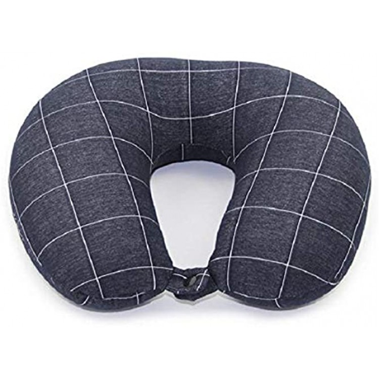 U Shaped Soft Microbeads Travel Pillows Sleeping Head Rest Neck Cushion for Office Car Flight Travel Air Memory Cotton Pillow-Light Grey 30*30cm