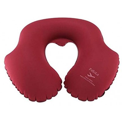 U-Type Inflatable Pillow Neck Pillow Travel Portable Neck Pillow Inflatable Car Pillow Siesta Rest Red
