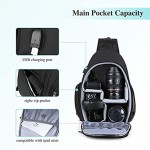 BAICLES Camera Bag Camera Shoulder Bag Nylon SLR Camera Bag Waterproof and Shockproof Camera Backpack Camera Lens Organizer Black